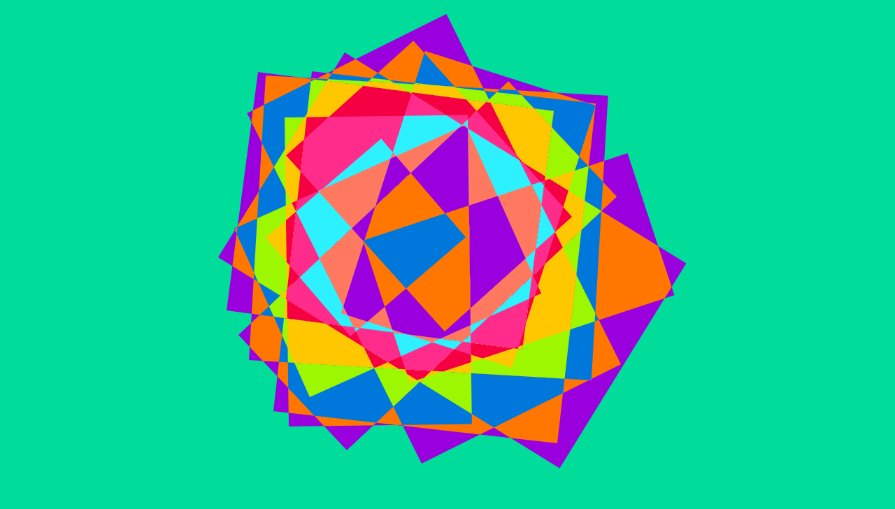 This is an image generated by the 'Peeling Away Rectangles' drawing tool that I built. The image shows colored rectangles layered ontop of eachother.